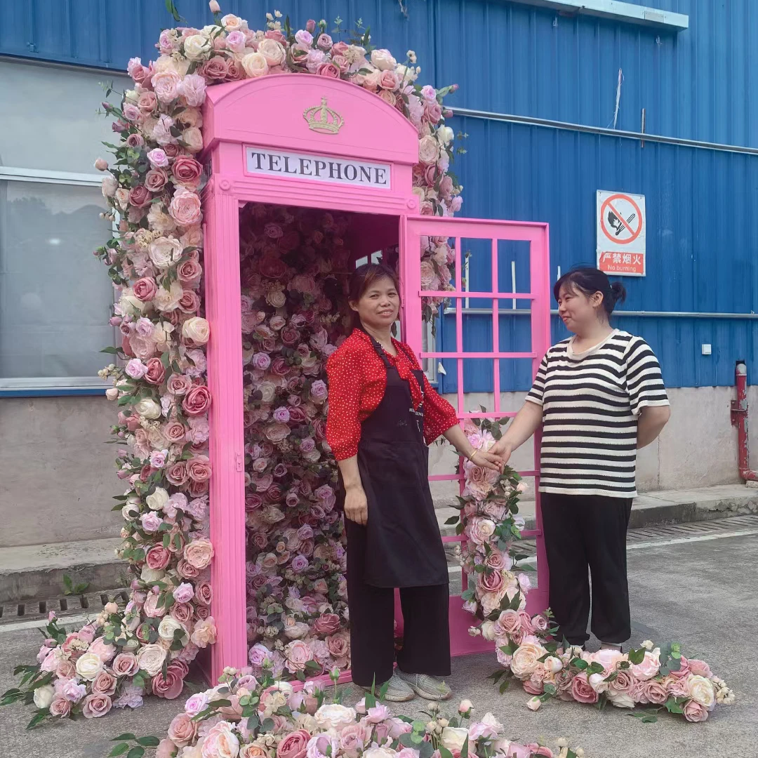 Telephone Booth Photography Flowers Wedding Backdrop London Wedding Telephone Booth