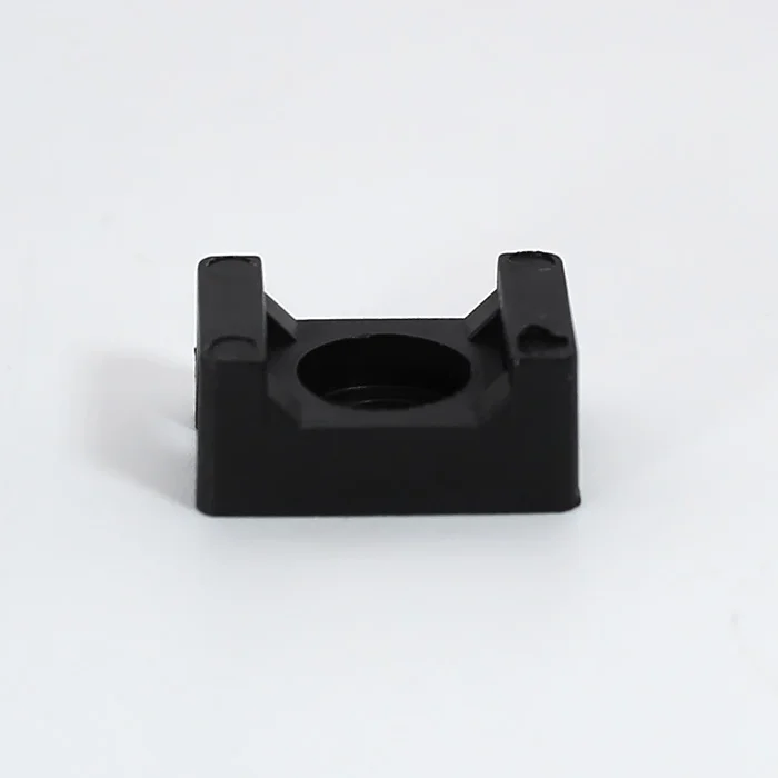 Wholesale 100PCS Plastic Black cable fixing seat ties wire harness clips saddle type mount wire holder cable management