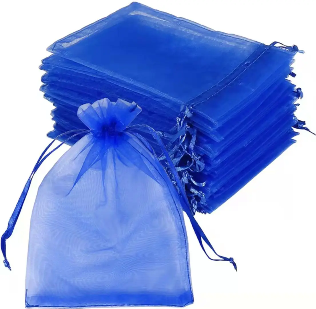 Spot wholesale customization 20*30cm random color drawcord Organza jewelry bag