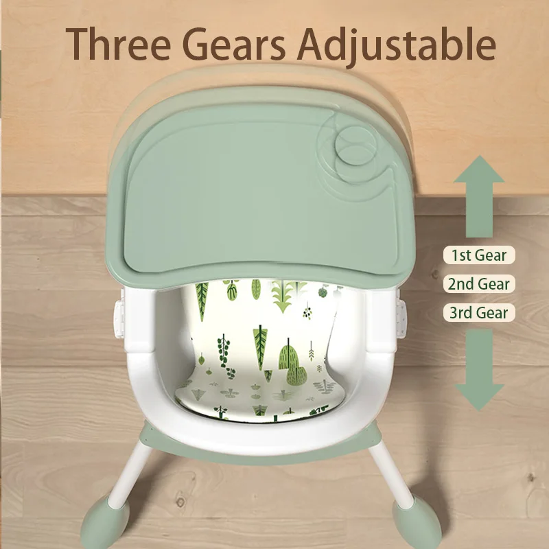 multifunction plastic baby safety feeding chairs in stock 3 in 1 folding height adjustable children dining high chair
