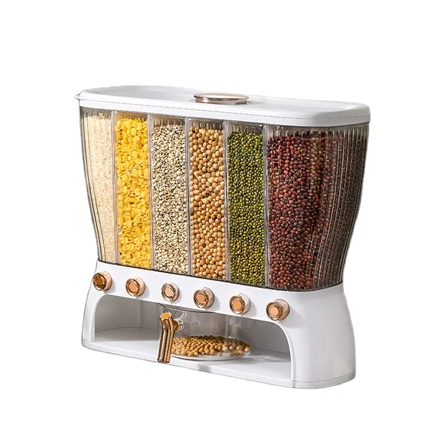 Xingyou Automatic 10kg kitchen multifunction food Sealed Moisture-proof Insect-proof Rice Bucket cereals multi grain dispenser