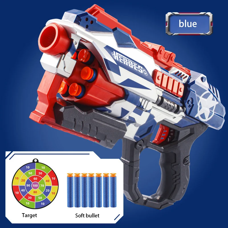 Лидер продаж, игрушечный электрический пистолет для стрельбы, безопасный пистолет с мягкими пулями для детей