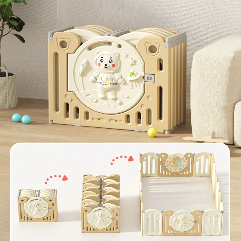 High Quality Customizable Baby Safety Fence Children Portable White Latest Play Yard Large Playyard Plastic Indoor Kids Playpen