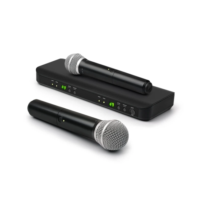 BLX288 S.M58 BETA58 PG58 2 Channel Wireless Microphone UHF Dual Microphone Kit 2 Channel Wireless Microphone with BLX88 receive