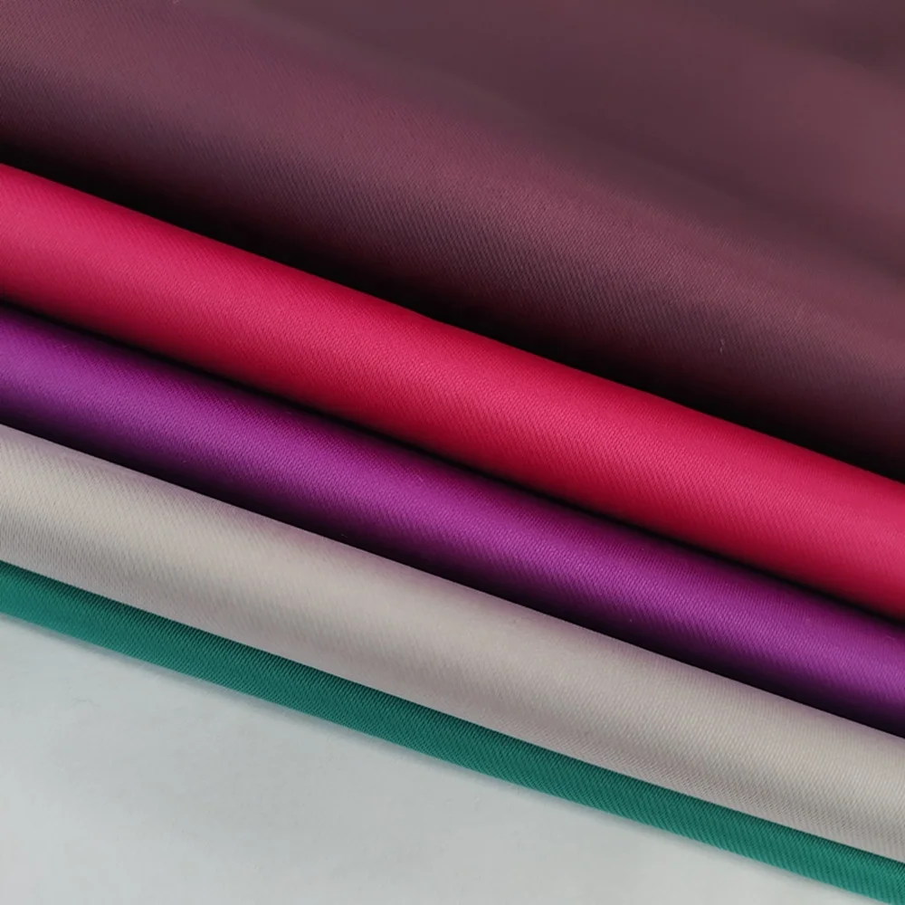 Newcoming  Terylene Polyester Sateen Silk Spandex Smooth Stretch  Woven Fabric For  Dress&Blouse