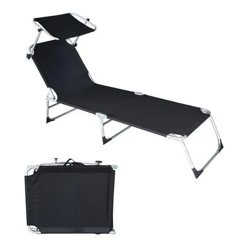 Outdoor Cheap Camping Folding Beach Bed With SunAwning