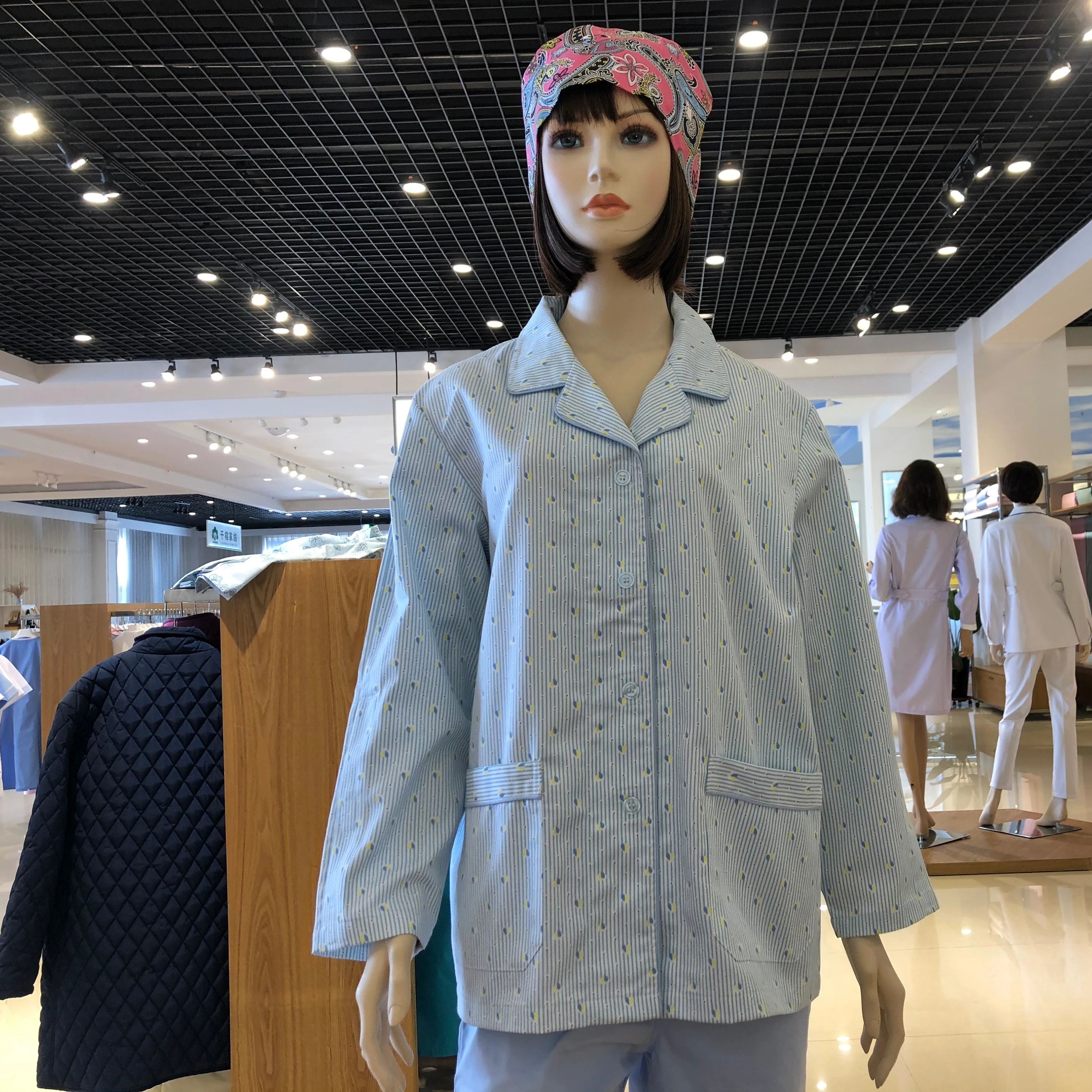 100%cotton printed fabric  patient gown medical use