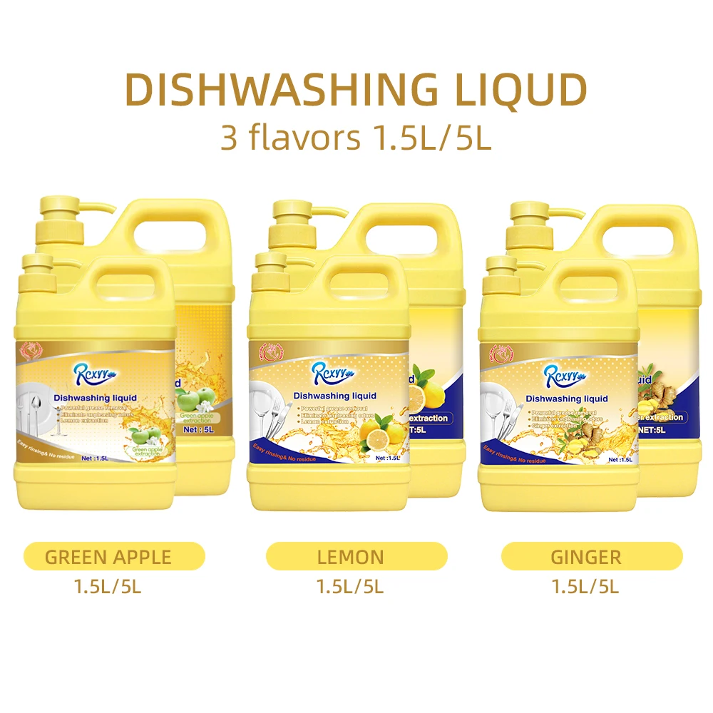 5L Cleaning Chemicals Kitchen Cleaner Ginger Detergent Dishwashing Liquid