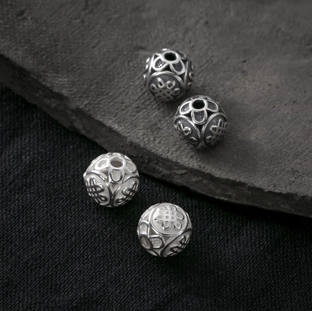 Sterling Silver TIBETAN SILVER ROUND SPACER BEADS 12mm JEWELLERY MAKING S0926