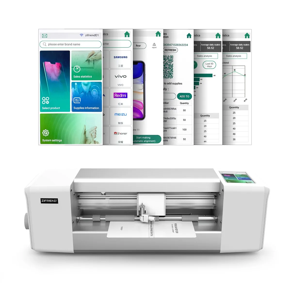 HanShang Intelligent Back Cover Front Cover Mobile Phone Screen Protector Cutting Machine Tpu Film Plotter Cutter Making Machine