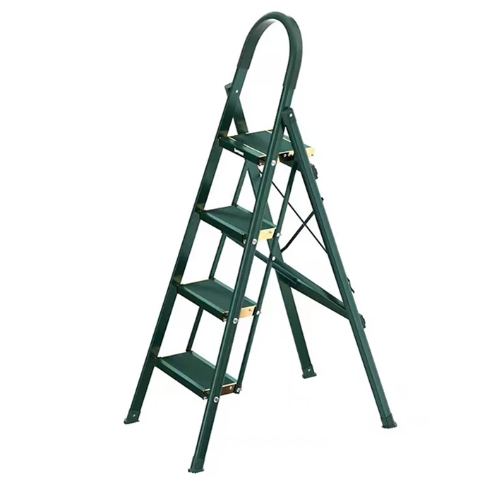 A Frame Stairs According Folding 4 Step Ladder With Safety Rail