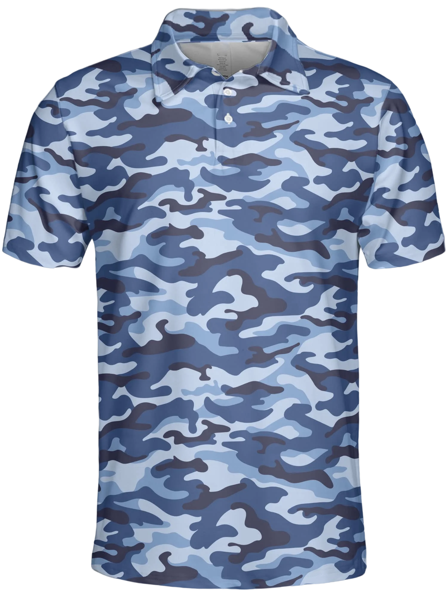 Custom logo oversized real tree camo graphic digital printing sublimation spandex polyester golf polo t shirts