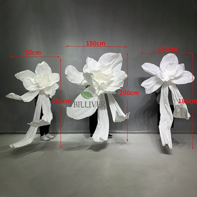 New wedding paper trailing butterfly handmade flower giant three-dimensional paper giant flowers decorative wedding event party