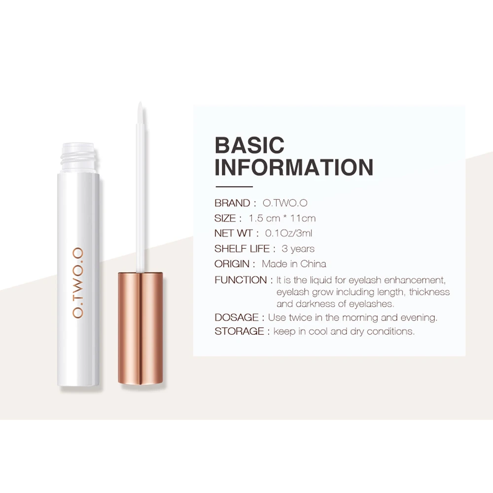O.TWO.O Eyelash Growth Serum Moisturizing Eyelash Nourishing Essence For Eyelashes Enhancer Lengthening Thicker