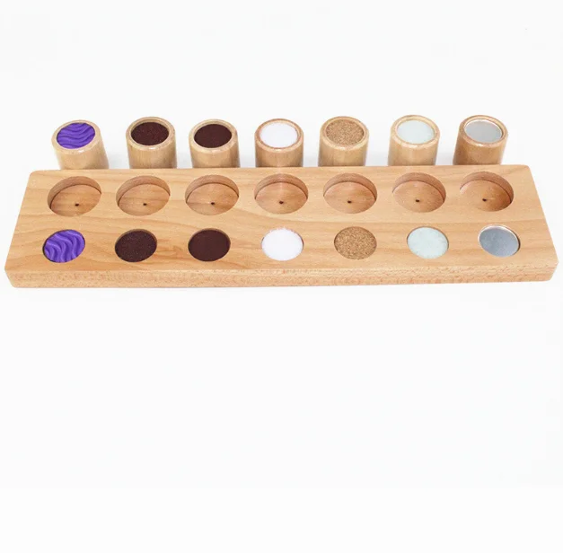 Montessori material training kids hands touch recognition abilityTouch Cylinders