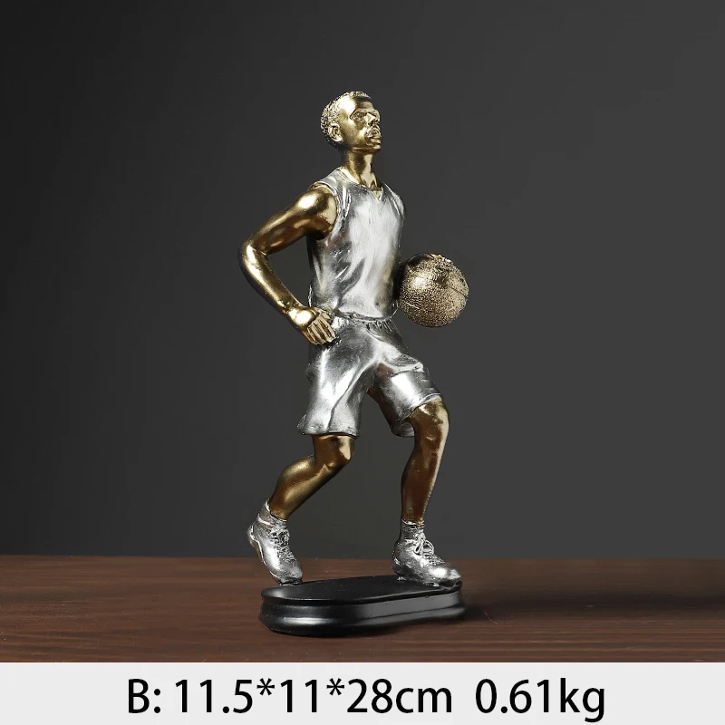 Basketball Player Sports Trophies Handicraft Resin Decoration Player Medal Custom Trophy