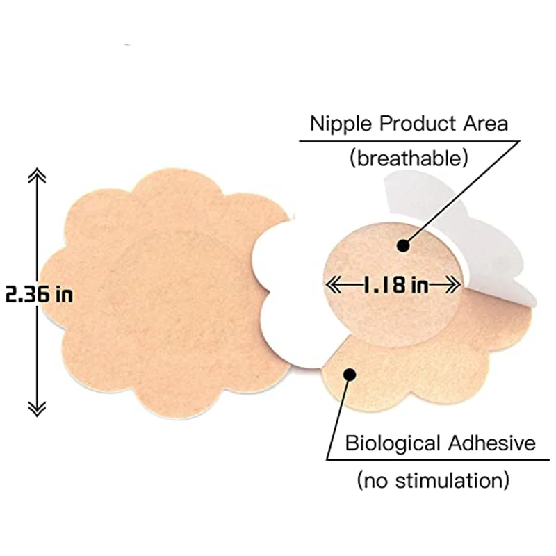 Multi Shaped Pasties Women Invisible Disposable Nipple Cover Self Adhesive Pasties Custom Nipple Pasties