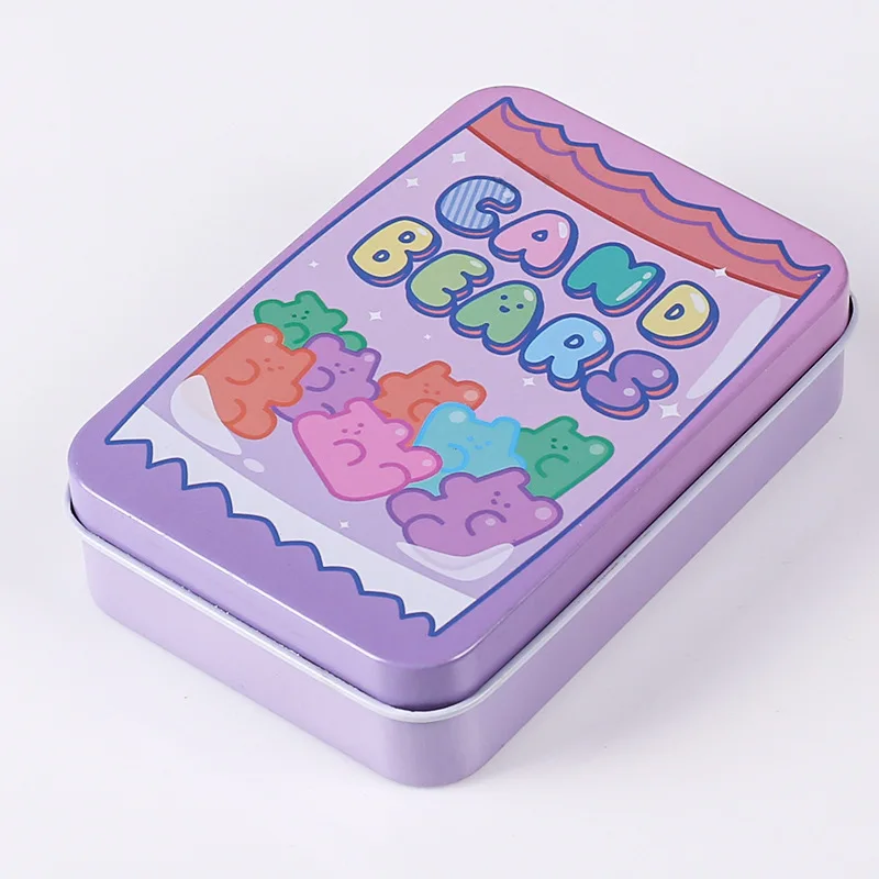 OEM Luxury Tinplate Sugar Tinbox Rectangular Sweet Tin Can Small Empty Iron Box For Kids Food Candy