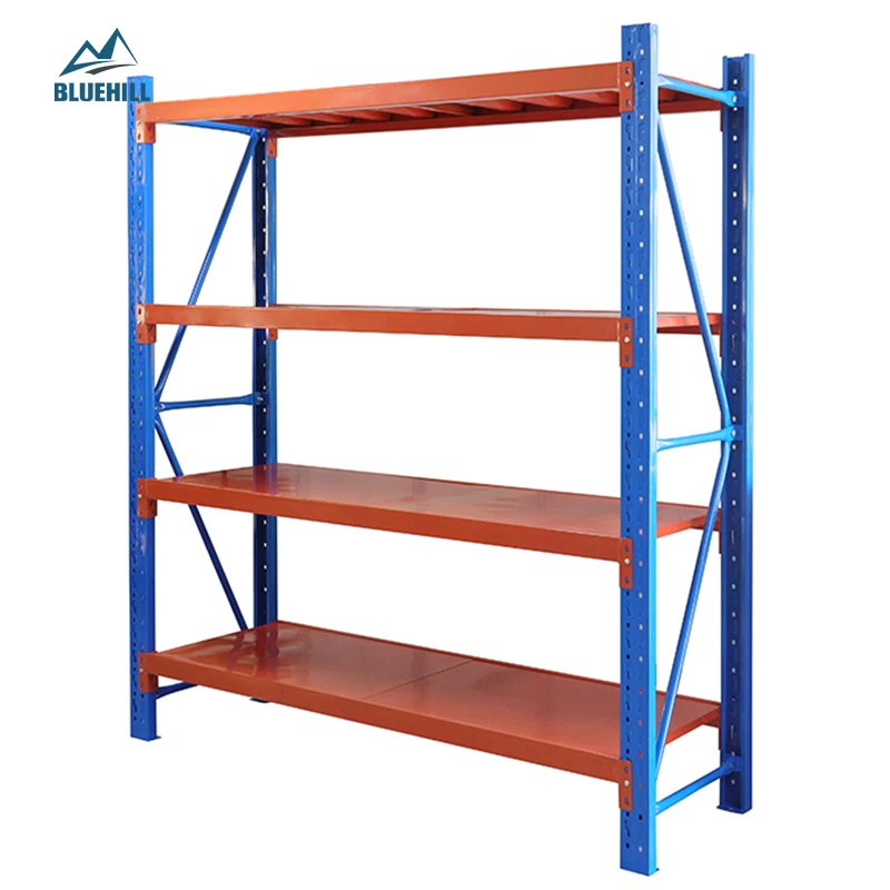 Wholesale easy to assemble powder coated estanterias metalicas galva galba boltless storage turtle rack wood shelf SG175 175kg
