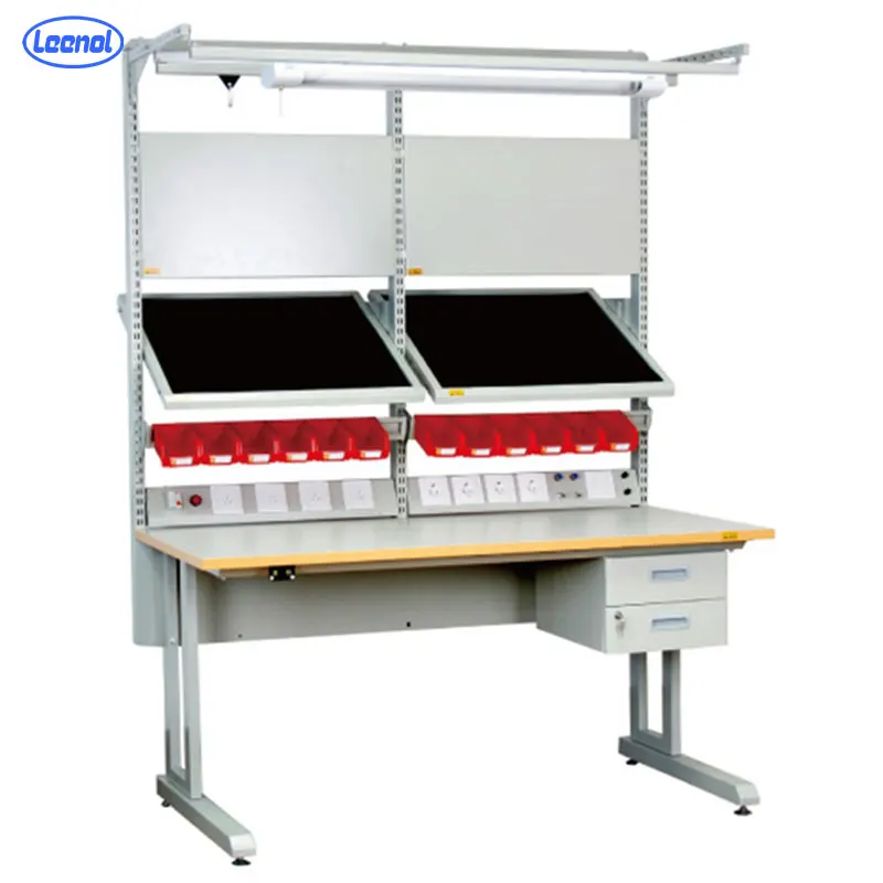 Leenol ESD Stainless Steel Worktable For Pipe System work table With Drawer Top Shelf