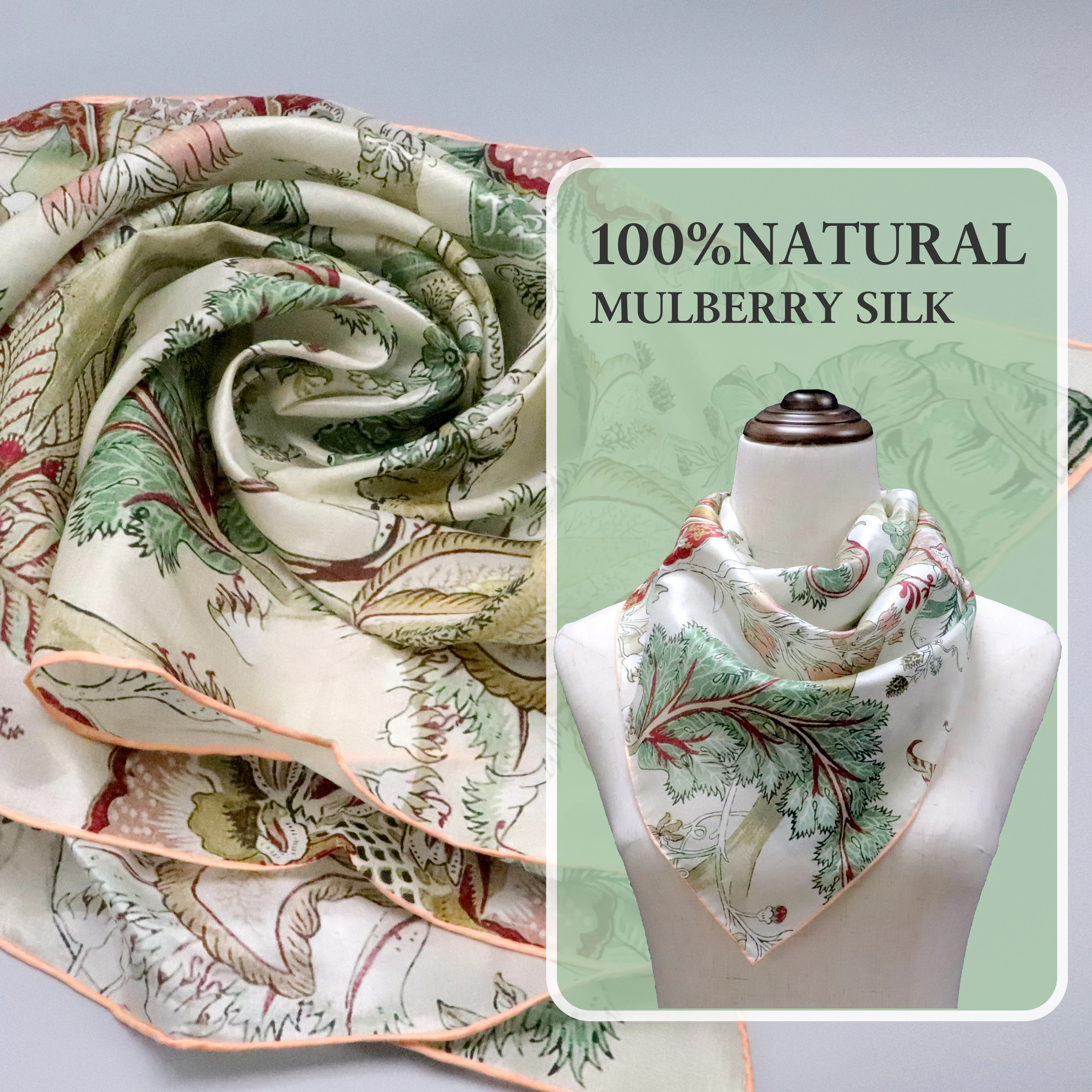 8mm Silk Chiffon Fabric With Floral Digital Print 100% Mulberry