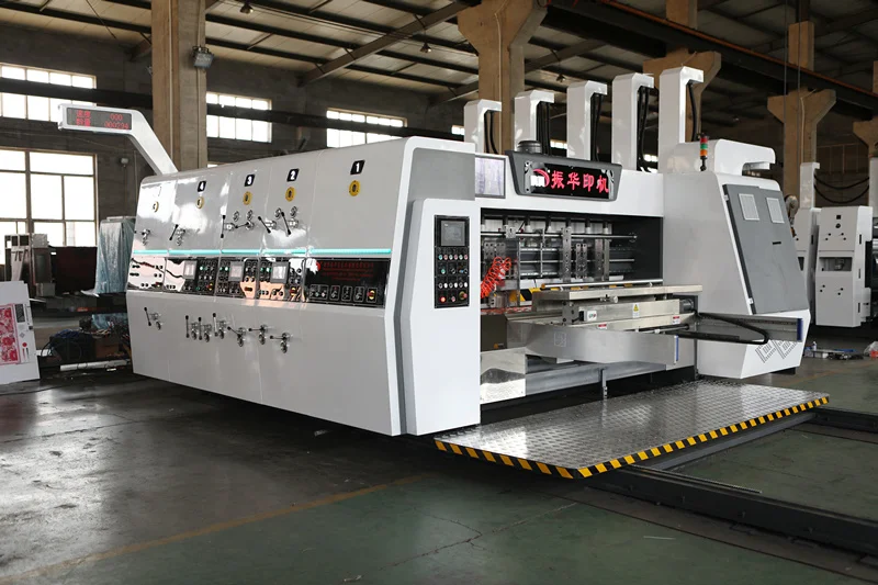 SYKM High Speed Printing Die Cutting Slotting Corrugated Packing Rotary Die Cutter Printer Pizza Box Machine