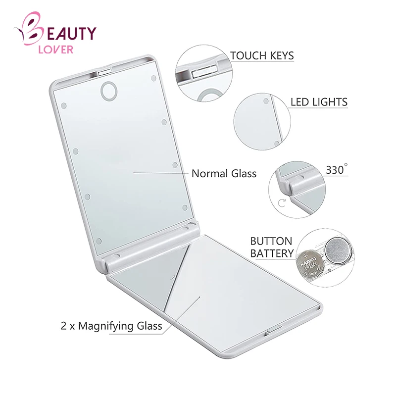 
Luxury Beauty Makeup Decorative Long Table Led Bathroom Glass Mirror 