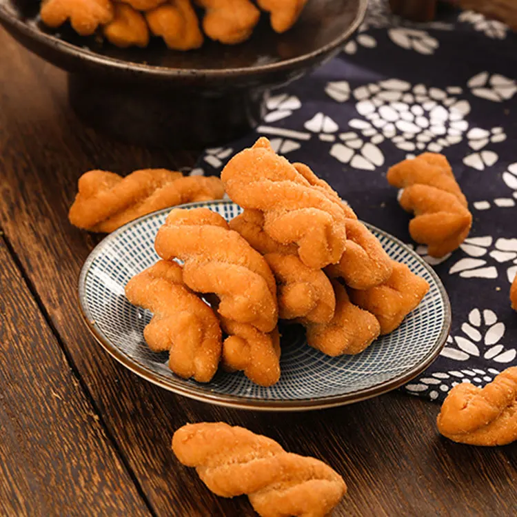 wholesale sweet snacks Sugar-free  Dough Twist Traditional Chinese pastry Twisted Cracker twisted pastry biscuits
