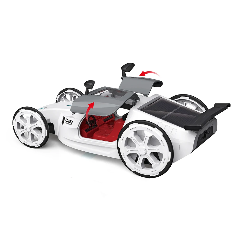 Huiye Juguete STEM Science 3D 4WD Car Puzzle Kids Robot DIY Educational Solar Powered Toys
