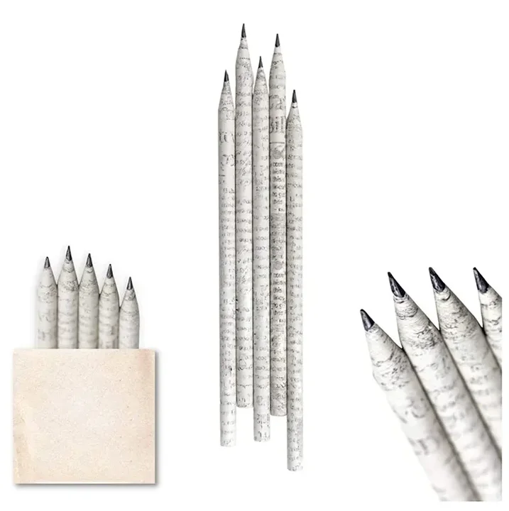 Suppliers Custom Best High Quality Recycled Modern Newspaper Pencil Black Lead Hb To 10b Pencils Full Set For Artist Sketching