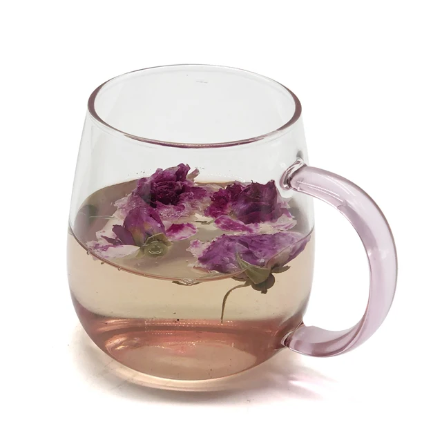 
pink borosilicate tea japan style glasses cup drinking 