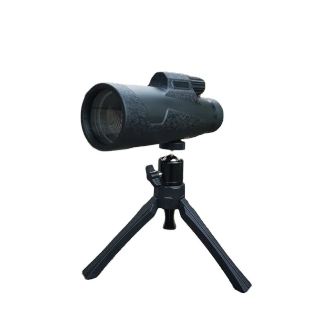 Nitrogen Filled 12X50 Zoom Zoom Handheld Monocular Bak4 Prism Zoom Telescope with Red Illumination for Phone Camera Waterproof