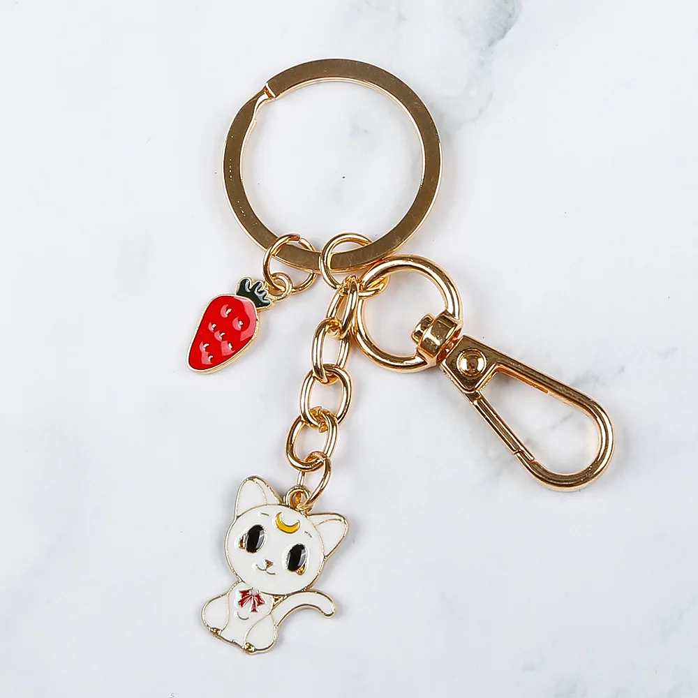 Low MOQ Manufacturer Keychain Made Custom Cartoon Logo Anime Key Chains Enamel Keychains Carabiners