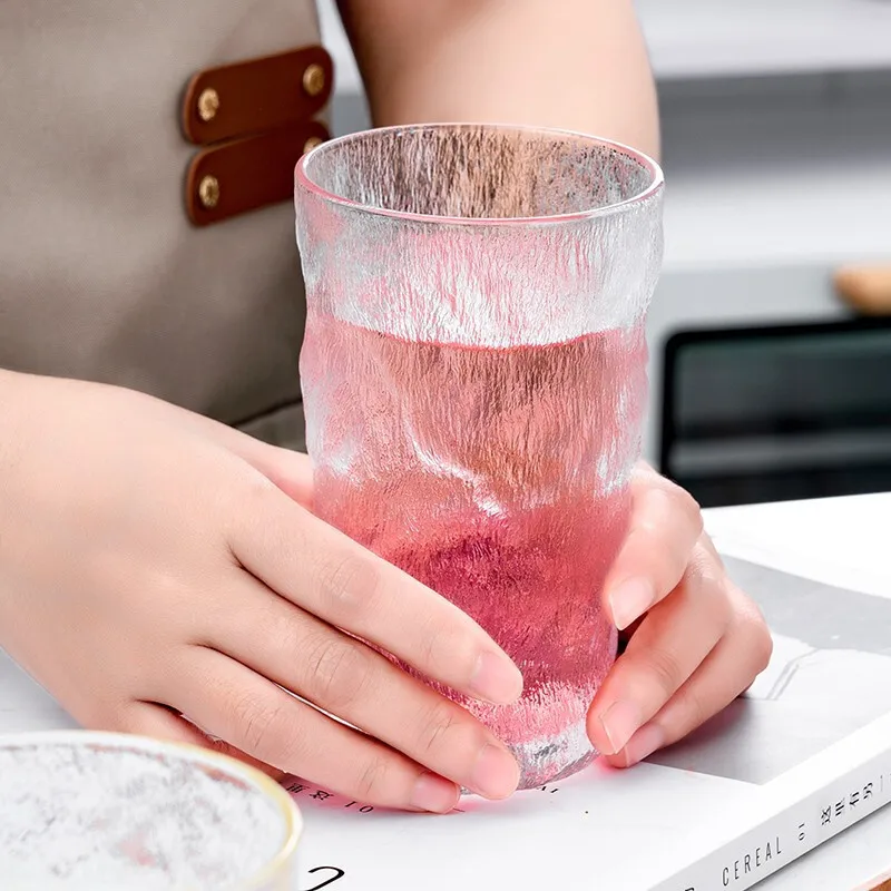 Low Price 300ml 350ml Guaranteed Quality New Glacier Pattern Glass Beer Beverage Cup