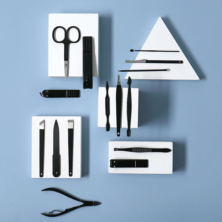 Stainless Steel Mini Black Disposable Professional Men Care Clipper Cutter Tool Manicure Pedicure De Kit Nail Set