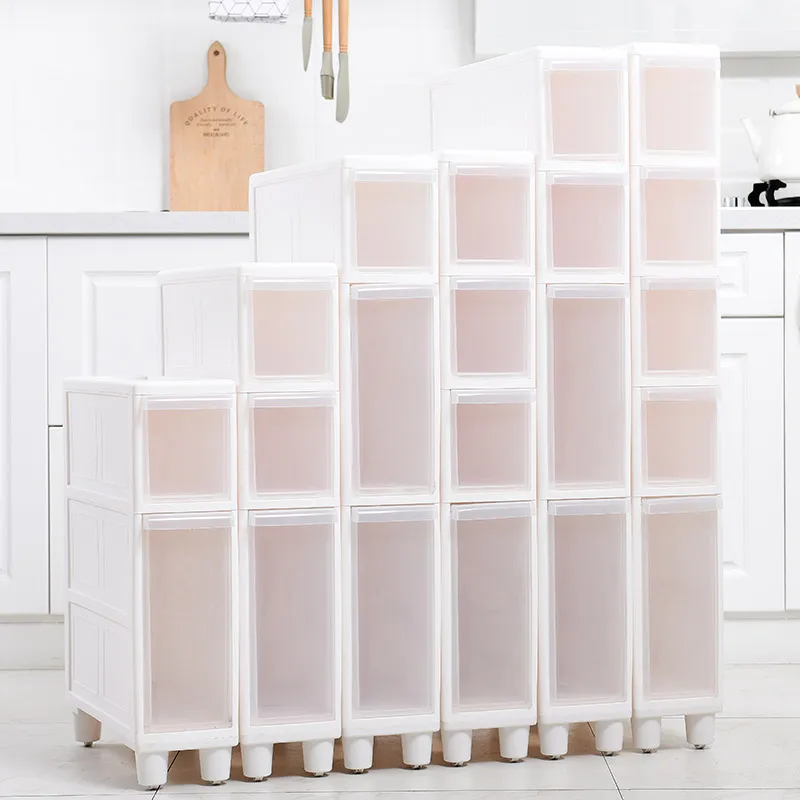 Ultra-Narrow Slit Storage Rack Bathroom Drawer-Type Slit Storage Cabinet Kitchen Refrigerator Gap Bathroom Narrow Cabinet