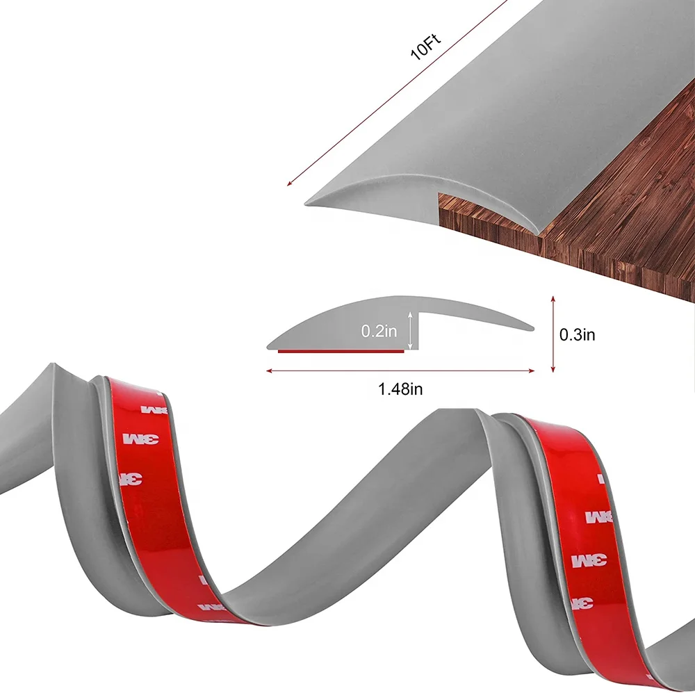 Easy to Curve Floor Mats Edge Reducer Carpet Straight Edge Threshold Transition Strip Vinyl Floor Edging Trim