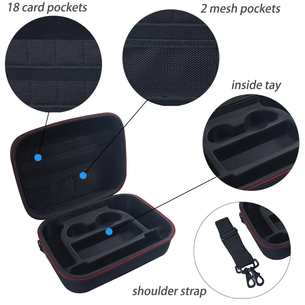 High Quality Black Oxford Fabric Durable Hard EVA Switch Case with Handle Shoulder Strap