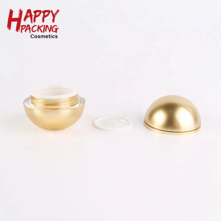 10g 15g 30g 50g Plastic Gold Ball Shape Cream Jar Cosmetic Whitening Cream Jar
