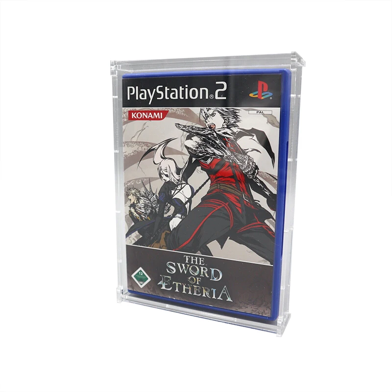 Acrylic Box Case UV Protection for PlayStation 2 Games Original Packaging PS2 Video Game