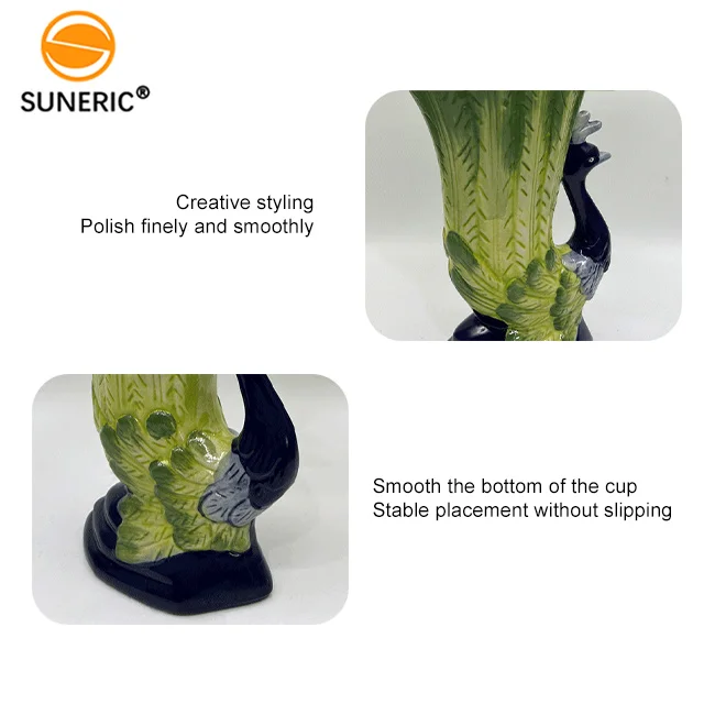 OEM Logo Peacock Wine Shot Cup Glass For Bar Party Restaurant Creative Hawaii Halloween Tiki Mugs Ceramic Animal Cocktails Cups