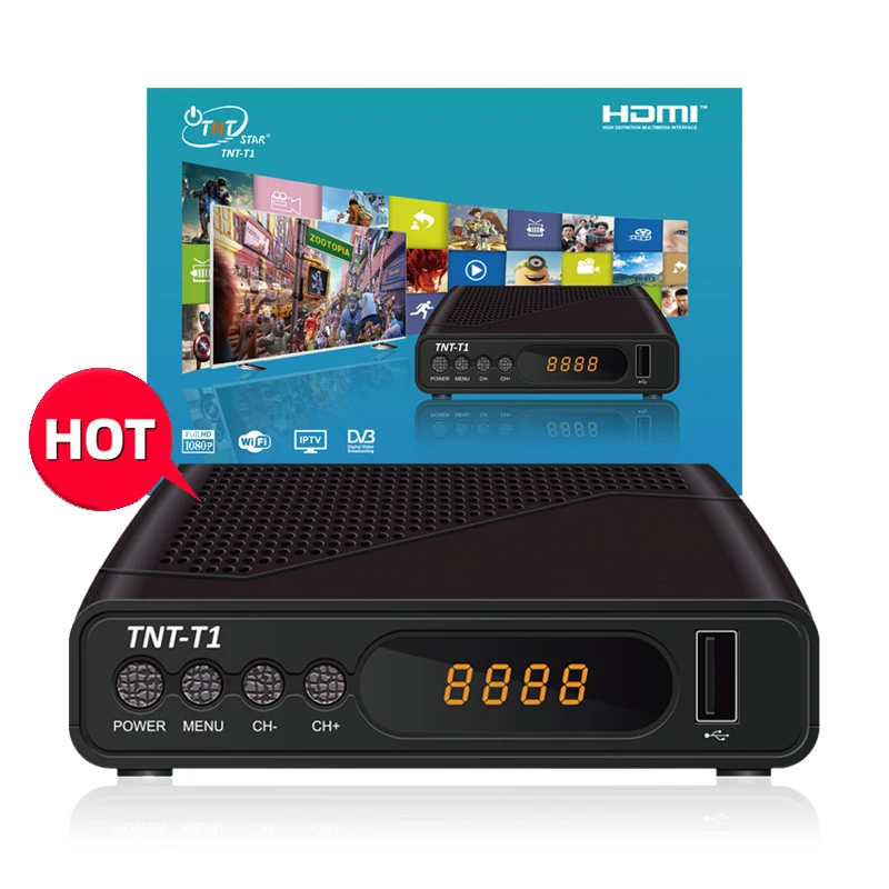 TNTSTAR TNT-T1new arrival dvb s2 h.265/hevc sunplus 2507l set top box satellite receiver