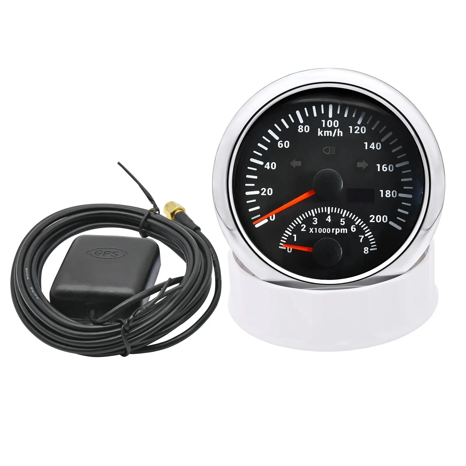 85mm Electrical 2 Gauge Set ODOMETER Tachometer Water Temp Oil Pressure Fuel Level Volt Meter Marine Gauge Car GPS Speedometer