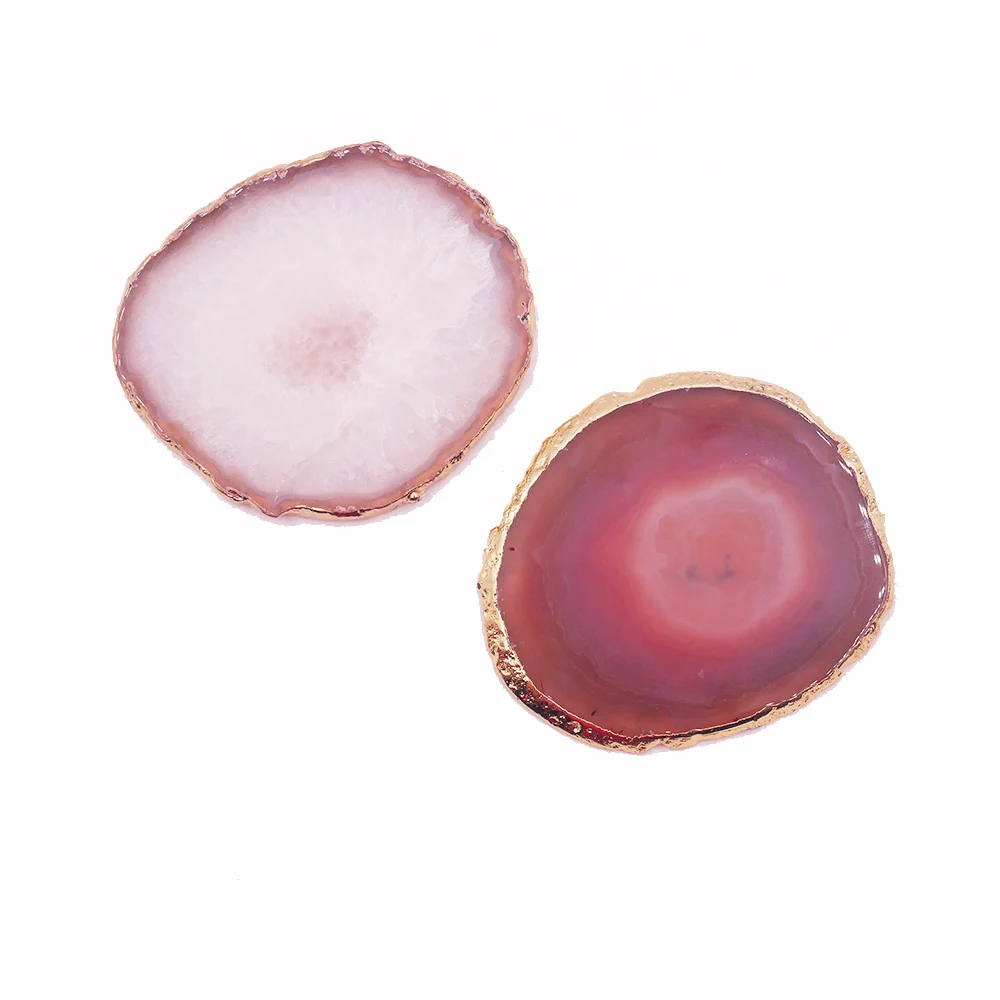 Home decoration natural stone slice agate coaster
