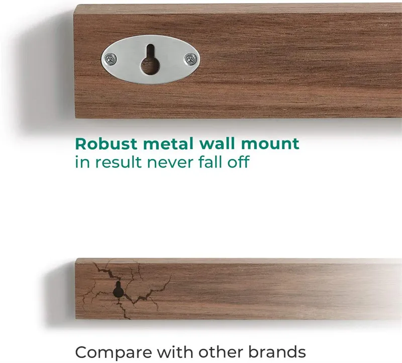 16.5' Magnetic Knife Holder for Wall, Powerful Acacia Wood Magnet Strip Rack for Kitchen Knives & Tools