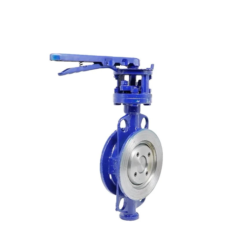 wholesale fm approved factory manufacture D71H-16C cast steel handle wafer type butterfly valve