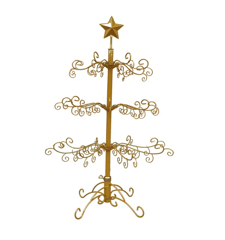 3 Feet Gold Iron  Tree Christmas Decoration Jewelry and Accessory Display Rack