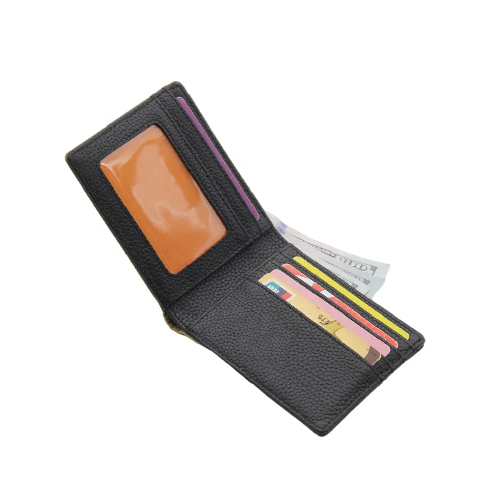 Hot Selling Trendy  Camo Leather Wallet Logo Customized Men Camouflage Wallets