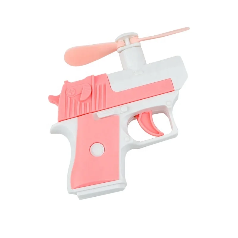 New Arrival Radish Fan Gun Simulation Plastic Pistol Toy with Creative Small Fan Children Decompression Artifact toys wholesale