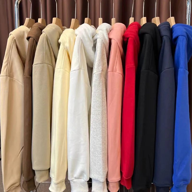 high quality casual hooded mans hoodie essential letter logo double line chest style sweater men loose hoodies Used